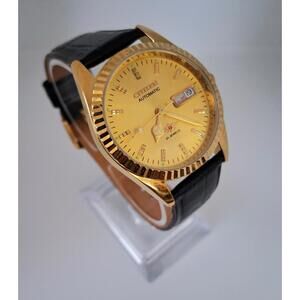 Vintage Men's Automatic Citizen Eagle 7 Leather Watch RARE